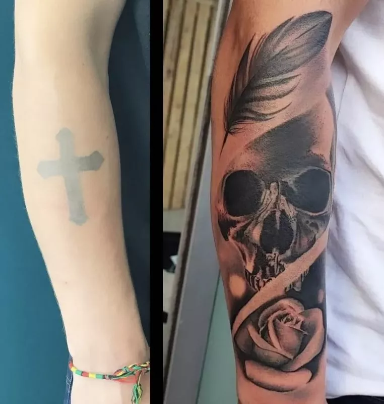 Création de tatouage réaliste cover , Thillot, Taïga Zore Art Tattoo